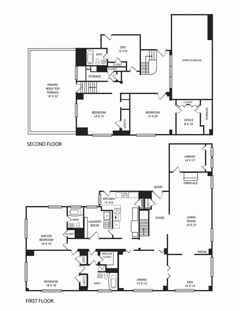 Floor plan for 5 beds, 3 baths, 3884 sqft